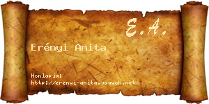 Erényi Anita névjegykártya