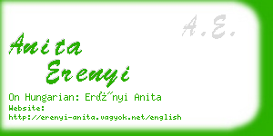 anita erenyi business card